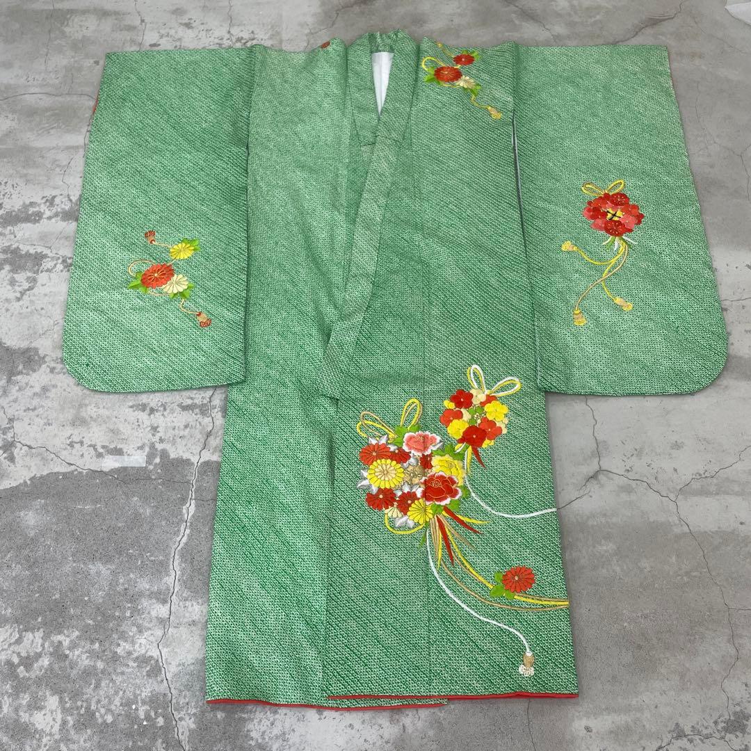 七五三　7歳着物 アンティーク着物【K7-12】