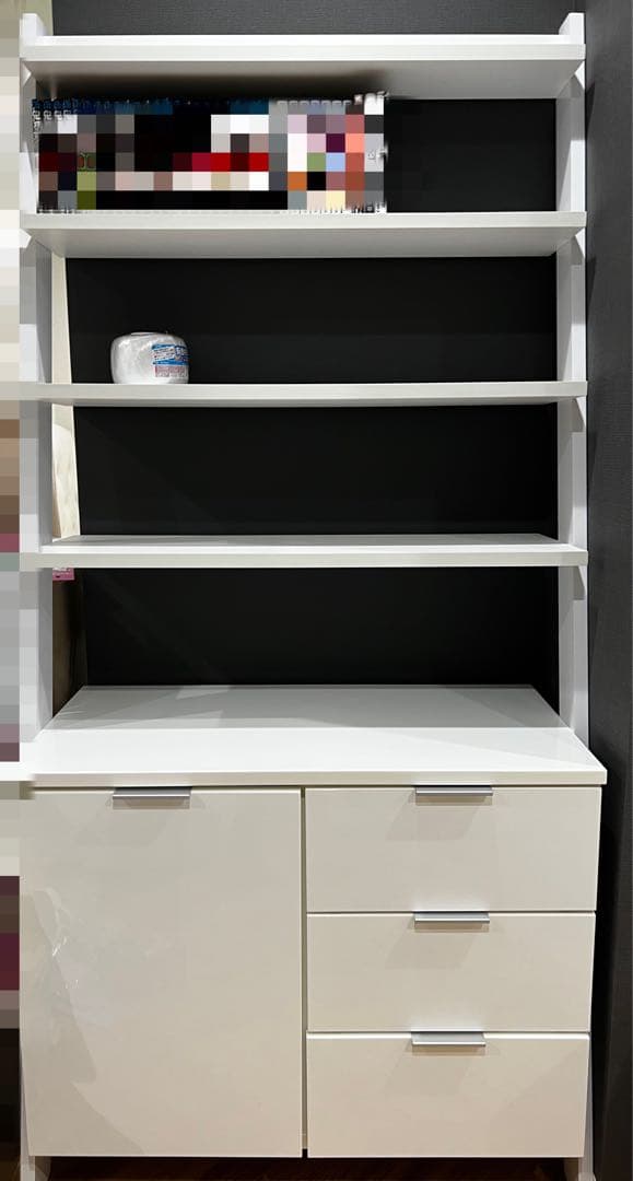 ニトリ サイドボード ラック チェスト (エトナ80SBR WH/SI)