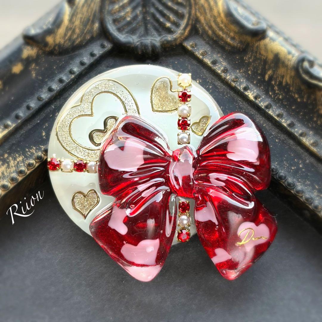 no.1105❅*⋆̩‪ꫛꫀꪝキュートなプレゼント小包❅*レジンヘアゴム・レッド