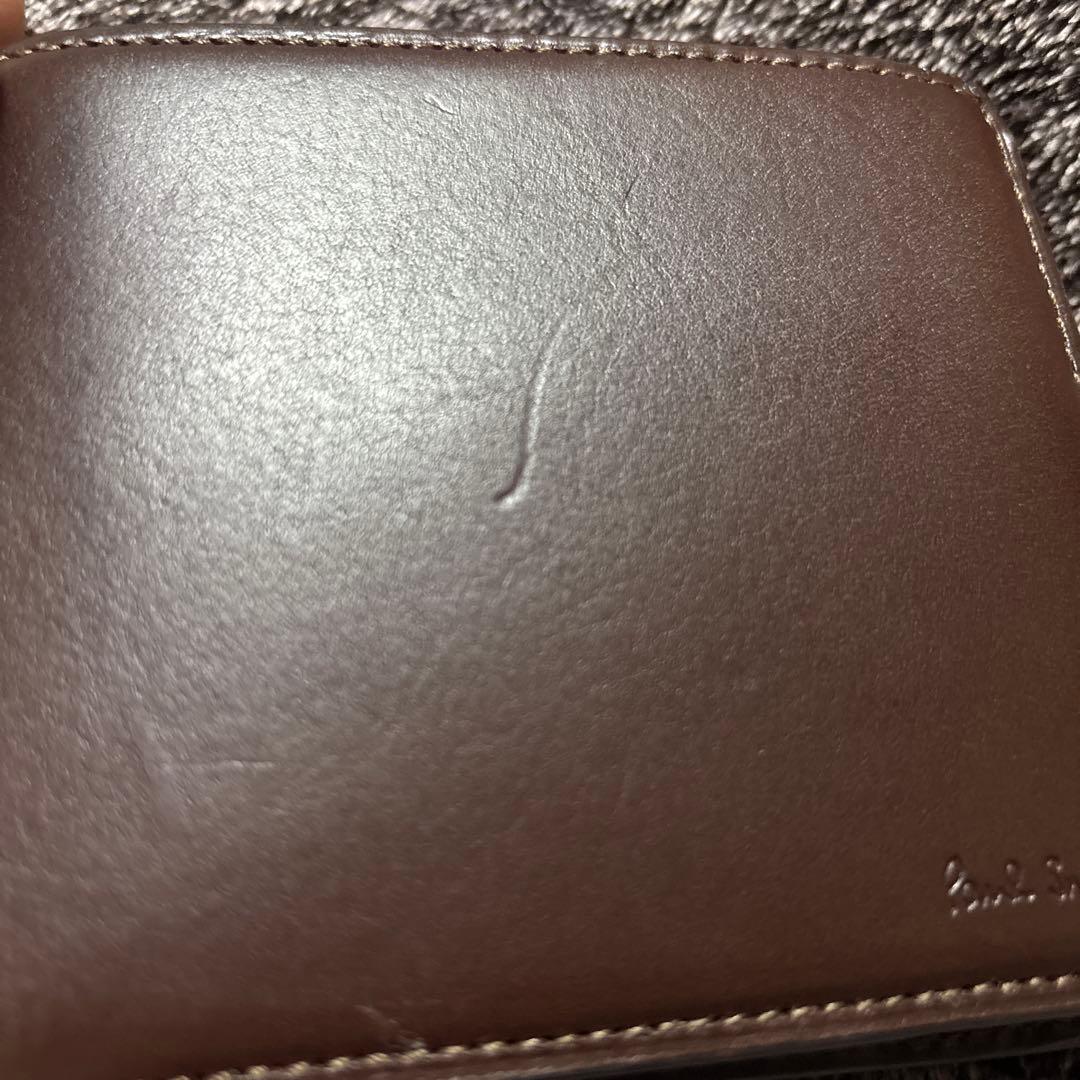 あ*ね様 【未使用保管品】ポールスミス　二つ折り財布　ダークブラウン