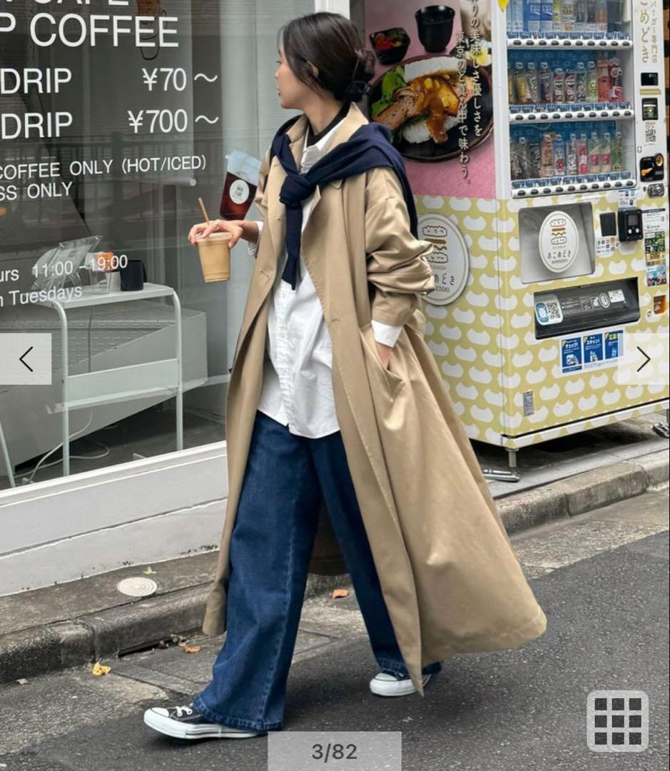 Fredy emue フレディエミュ 袖ボリューム トレンチコート ベージュ36