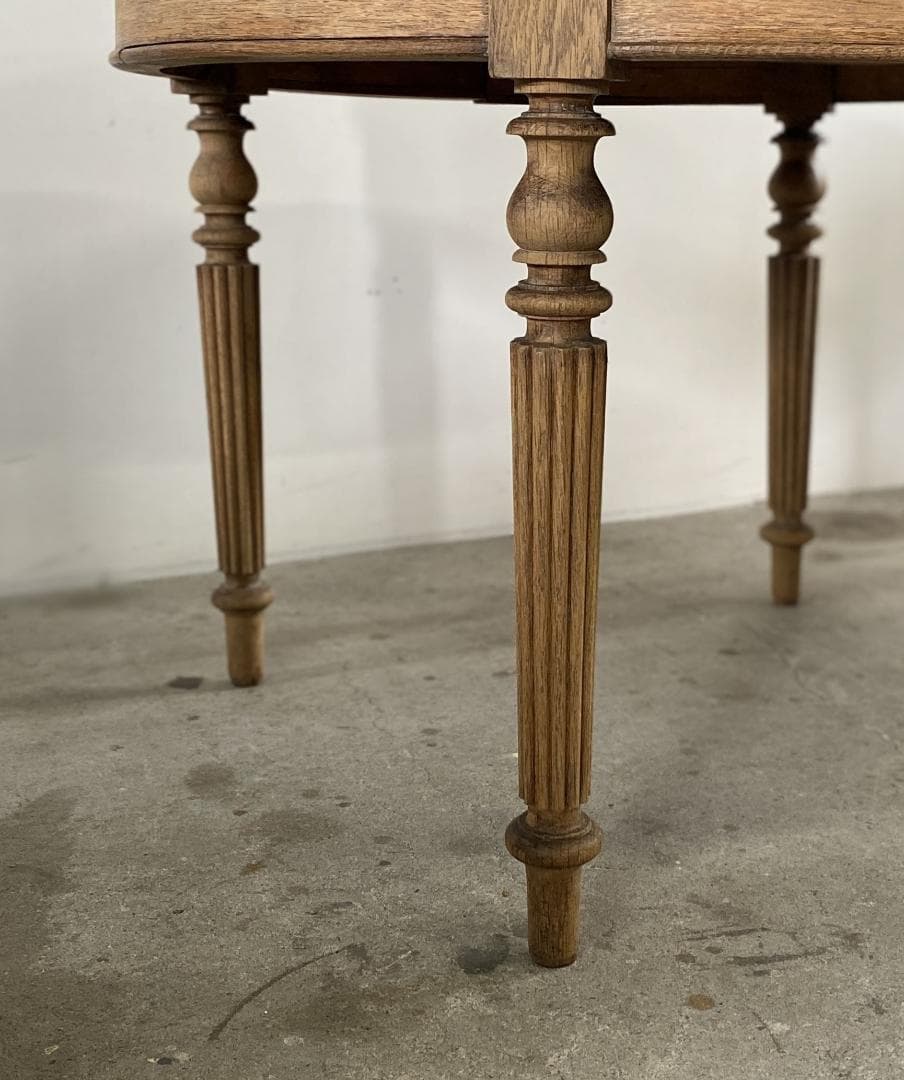 フランス アンティーク Oval Oak Table テーブル チェア