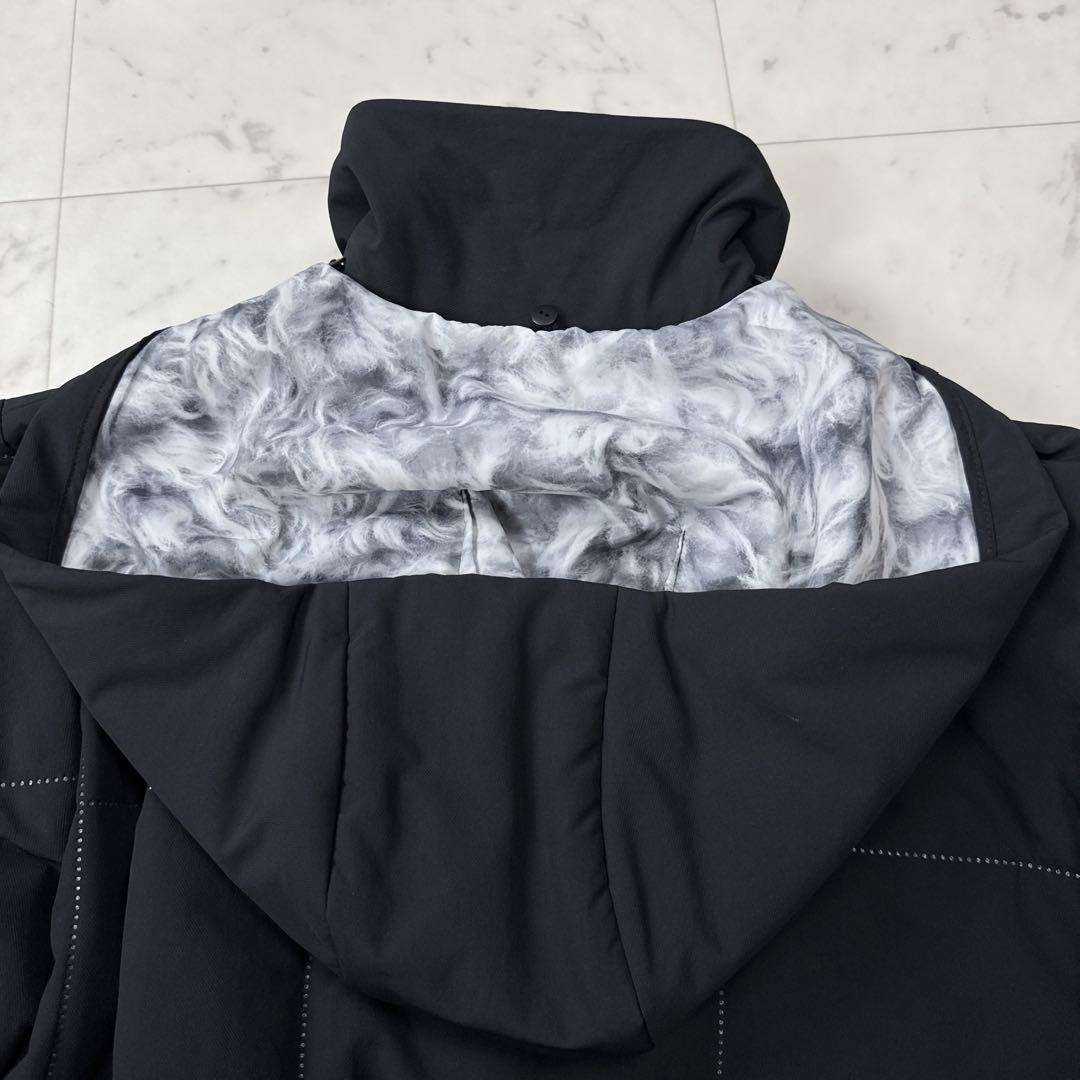 希少 プリーツプリーズ 中綿ジャケット キルティング パンチング 黒 サイズ4