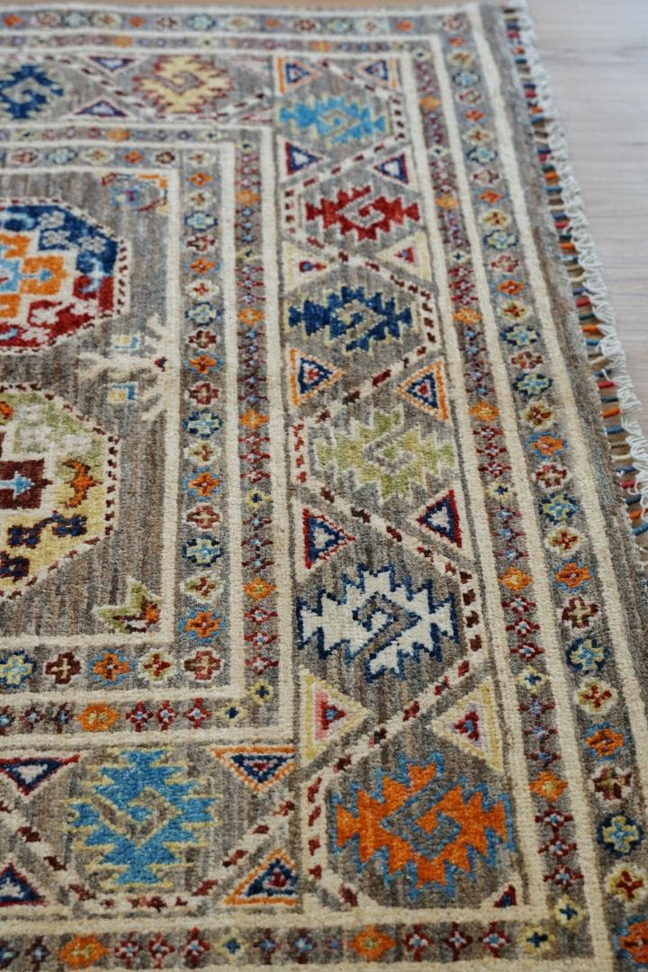 183×116cｍ アフガニスタン ガズニ　手織り絨毯 トルクメン ボハララグ