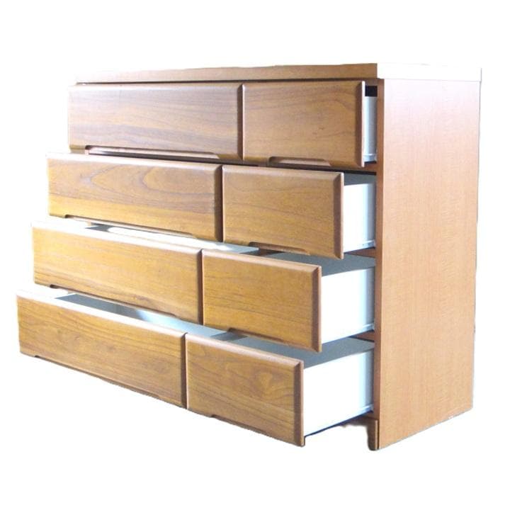 120ローチェスト　桐ムク板　スライドレール付引出　箱組　前板外れない