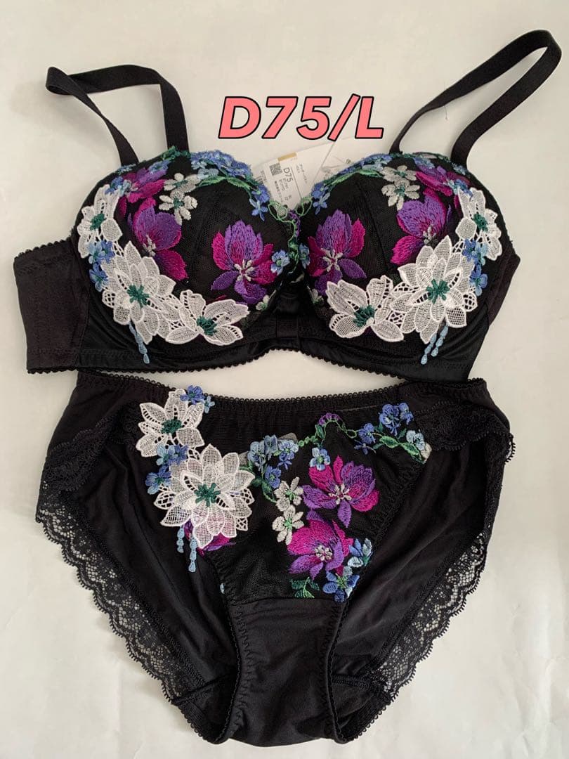 ワコール　サルート　ブラジャー＆ショーツ　セット　D75&L BTJPTJ781