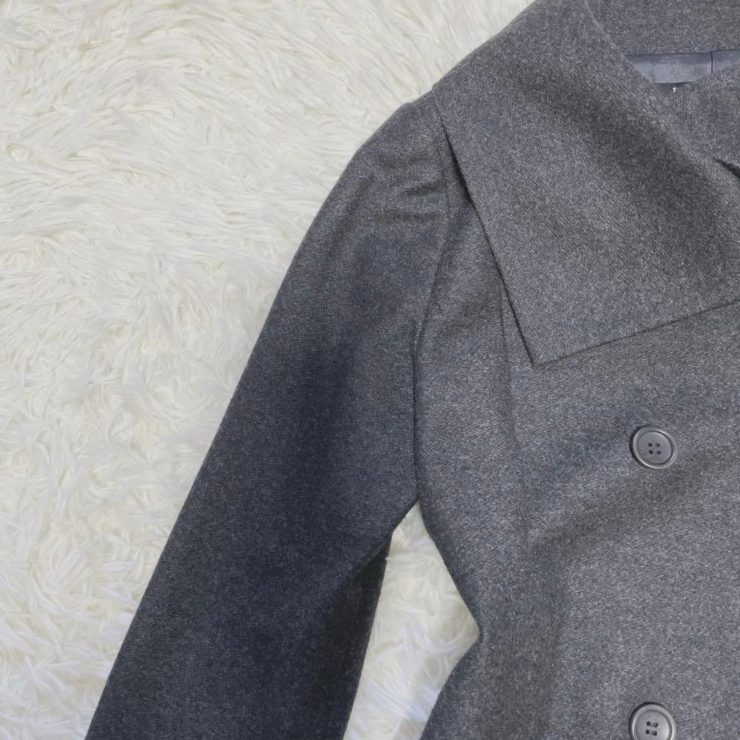 131【極美品】希少 theory セオリー コート ダブル ウール混