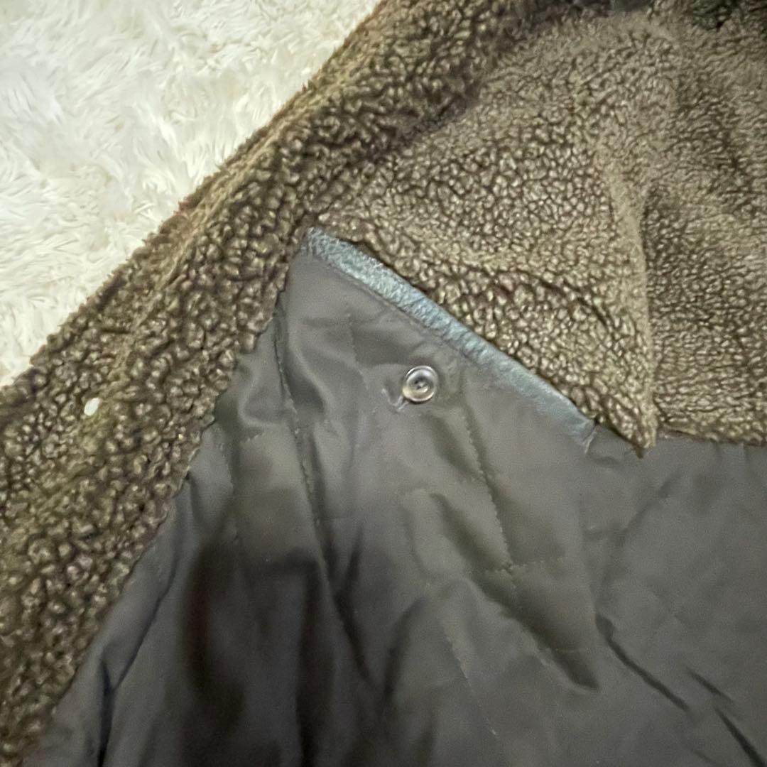 希少 old gap 襟ボア レザー ジャケット Ｌ相当　カーコート フェード