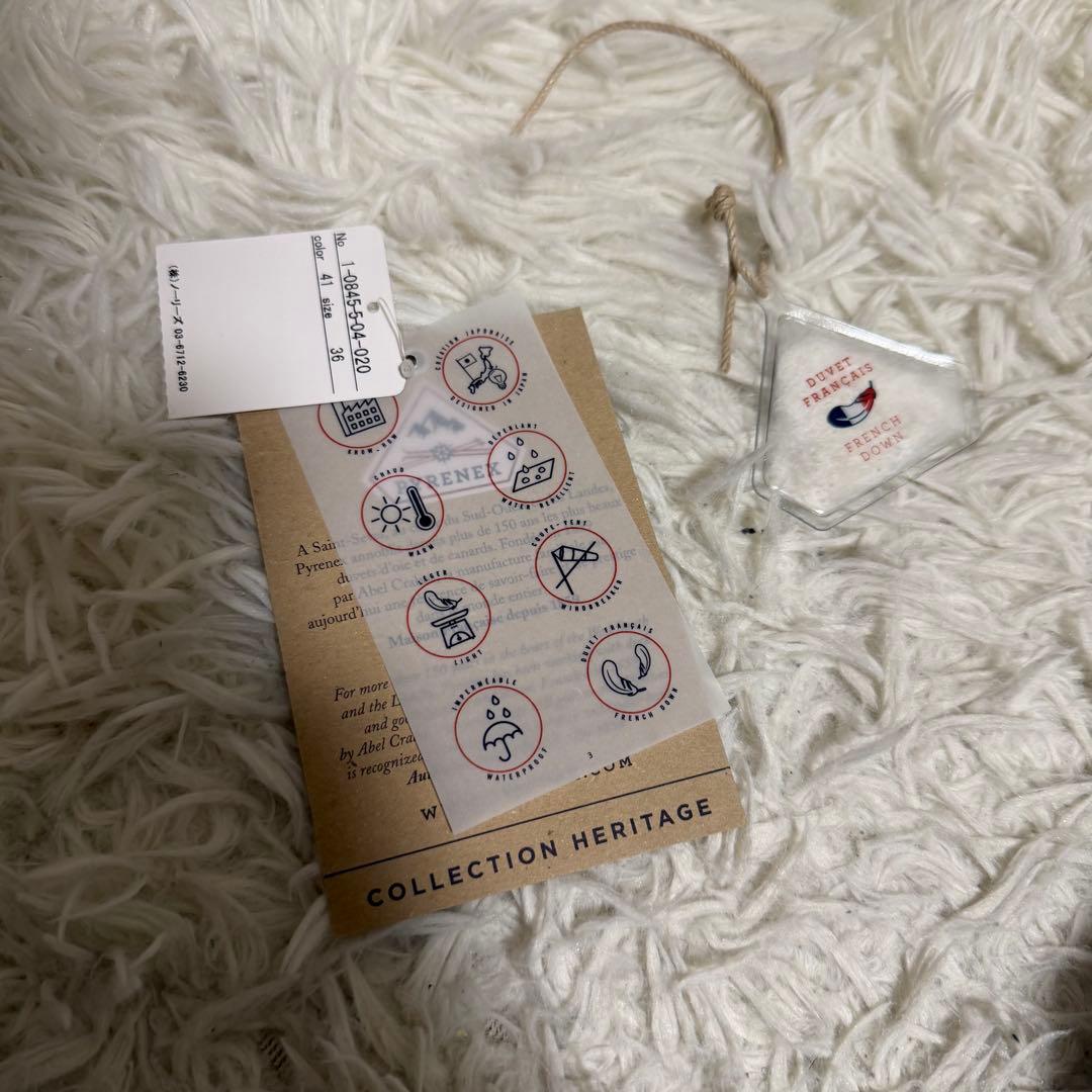 近年極美品　ピレネックス　グルノーブル　ダウンコート　ファー着脱可能　ネイビー