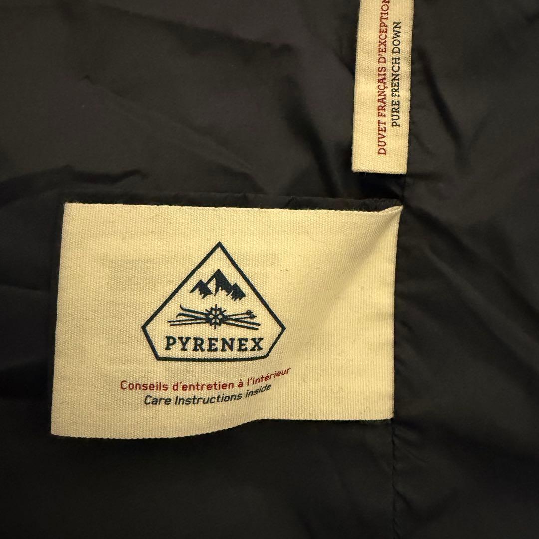 近年極美品　ピレネックス　グルノーブル　ダウンコート　ファー着脱可能　ネイビー