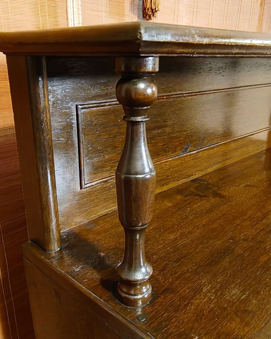 ガラス棚　本棚　キャビネット　ダイヤガラス　古家具　昭和レトロ