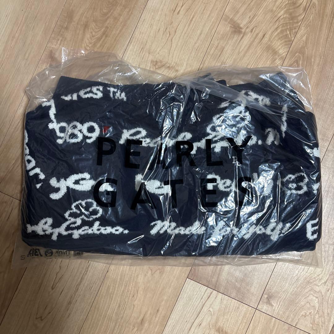 PEARLY GATES 天竺×ロゴインターシャ モックネックニットプルオーバー