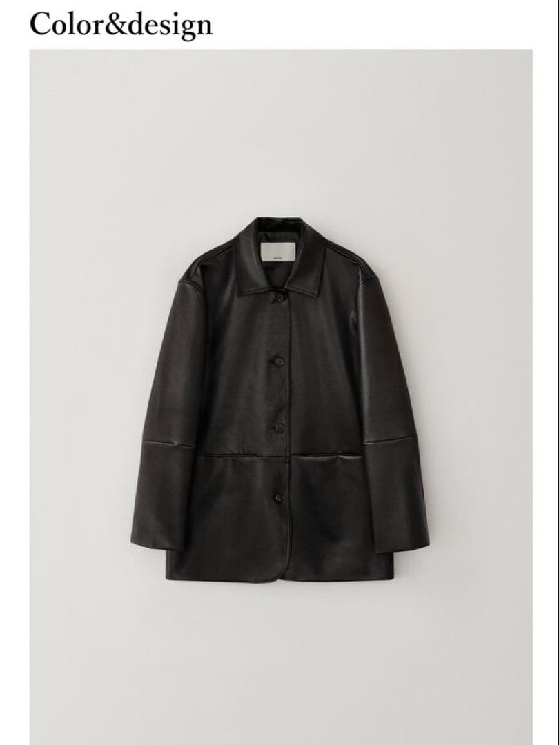 【新品】ohotoro レザージャケット　ダークブラウン