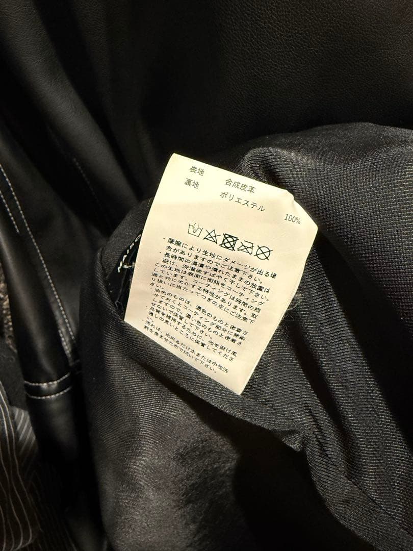 レザーモッズコート　コート　レザー　ブラック