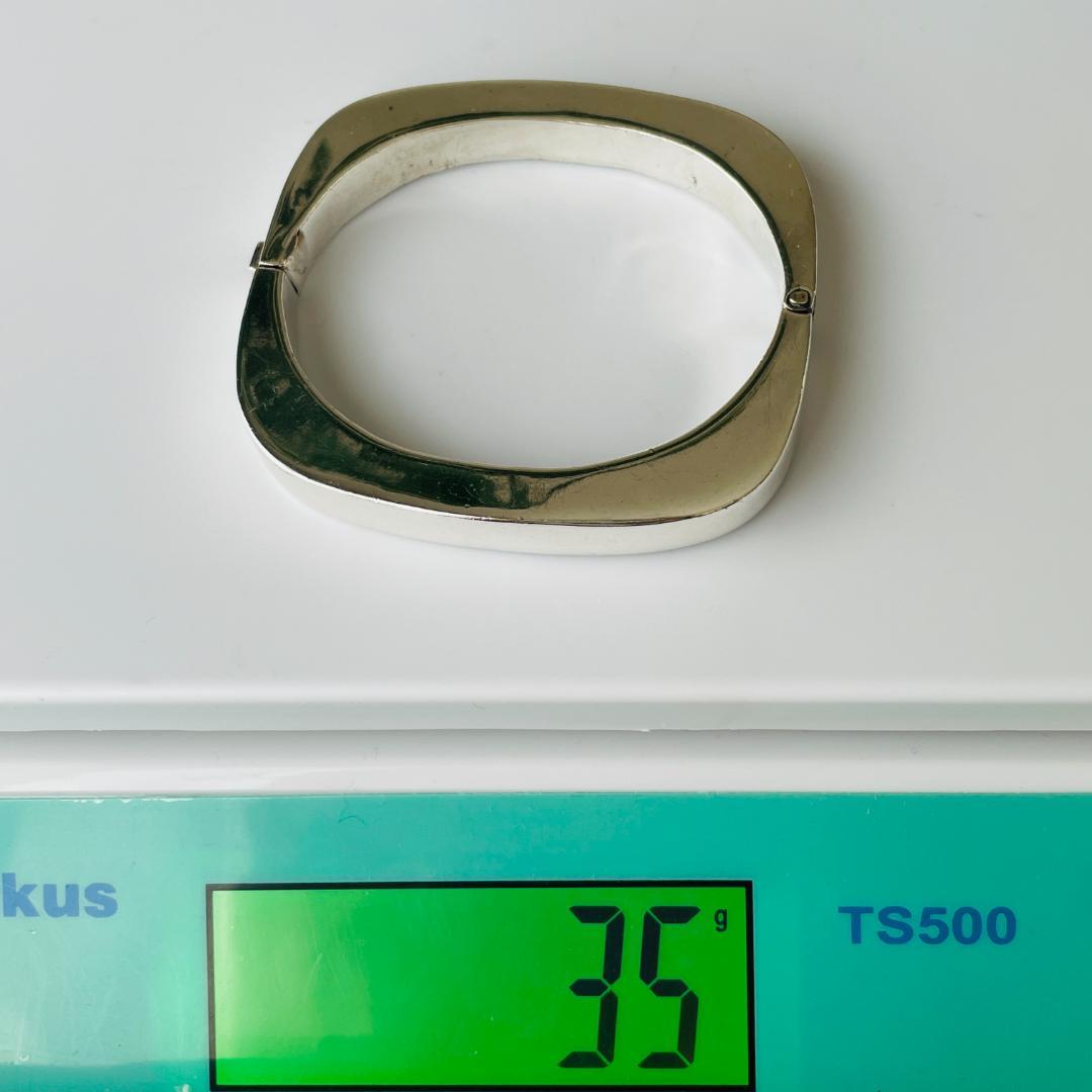 ビンテージ シルバー925 スクエア バングル MEXICO刻印 無骨 存在感