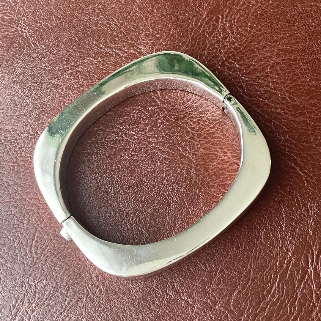 ビンテージ シルバー925 スクエア バングル MEXICO刻印 無骨 存在感