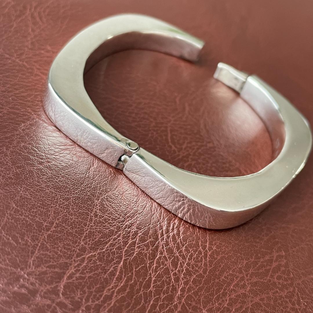 ビンテージ シルバー925 スクエア バングル MEXICO刻印 無骨 存在感