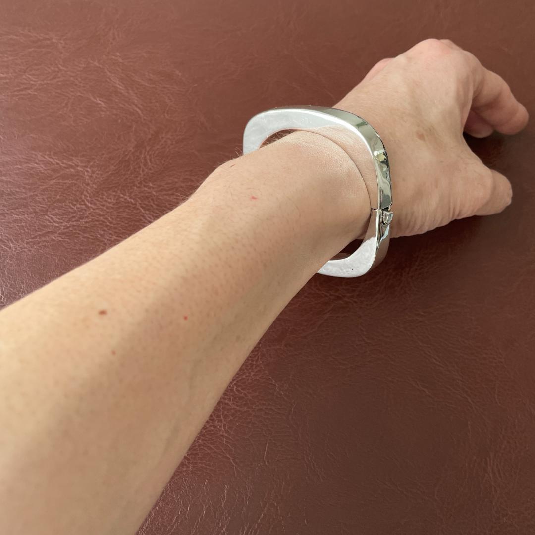 ビンテージ シルバー925 スクエア バングル MEXICO刻印 無骨 存在感