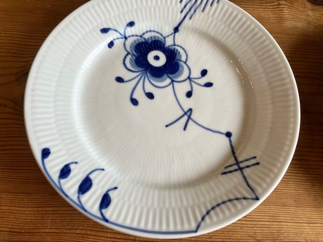 ロイヤルコペンハーゲン　ブルーフルーテッドメガ　19デザートプレート×5