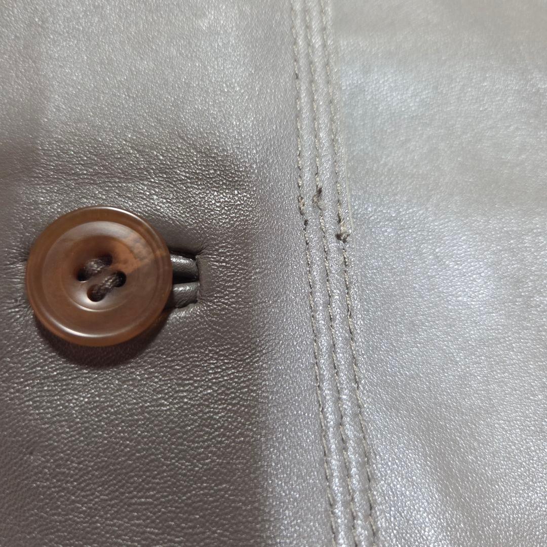 BALMAIN ラムレザーテーラードジャケット 大きいサイズ 羊革 13号