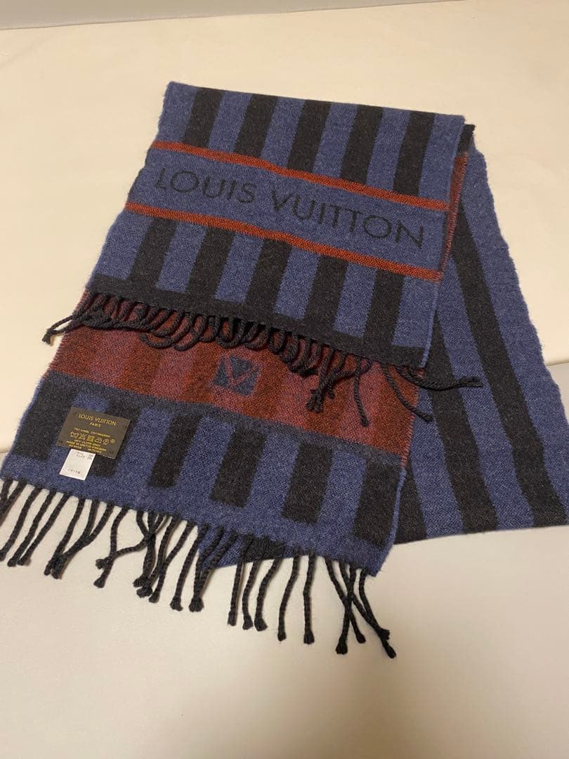 LOUIS VUITTON ストライプ　バルーンマフラー　M75365