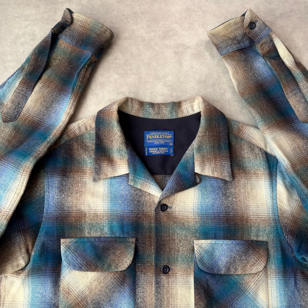 チ*ケ様 PENDLETON ペンドルトン ライダーシャツ Mサイズ オンブレ