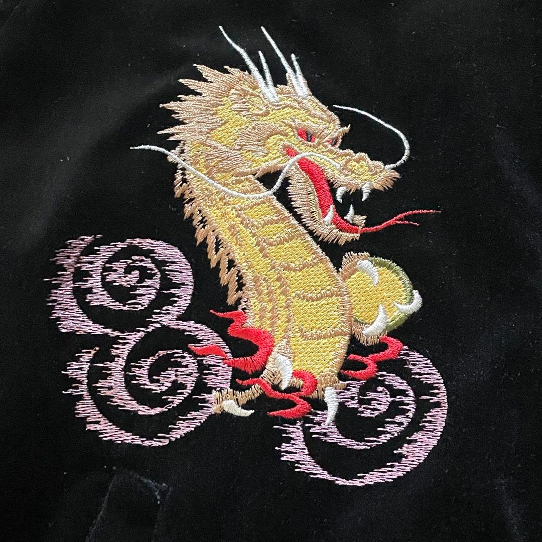 JUNGLE STORM ブルゾン ベロア 中綿 龍刺繍 L