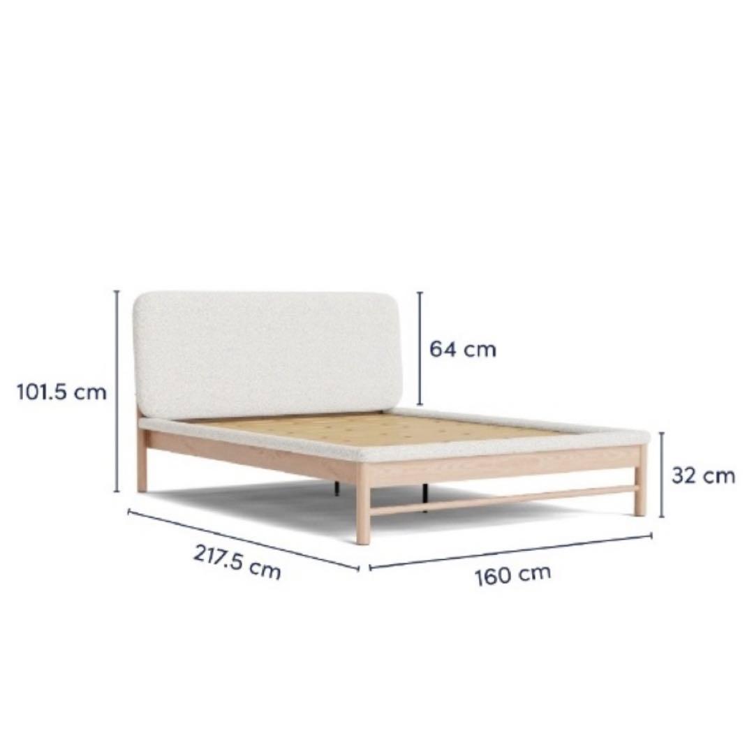 コアラ koala 新品 グレー ダブルベッドフレーム 木製 シンプルモダン