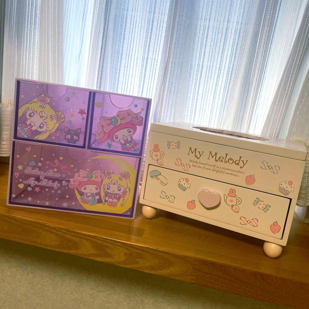 【値下げ】マイメロディー　セーラームーン　アクセサリーチェスト2つセット