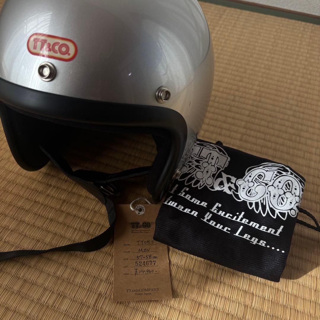 TT&CO. シルバー ジェットヘルメット