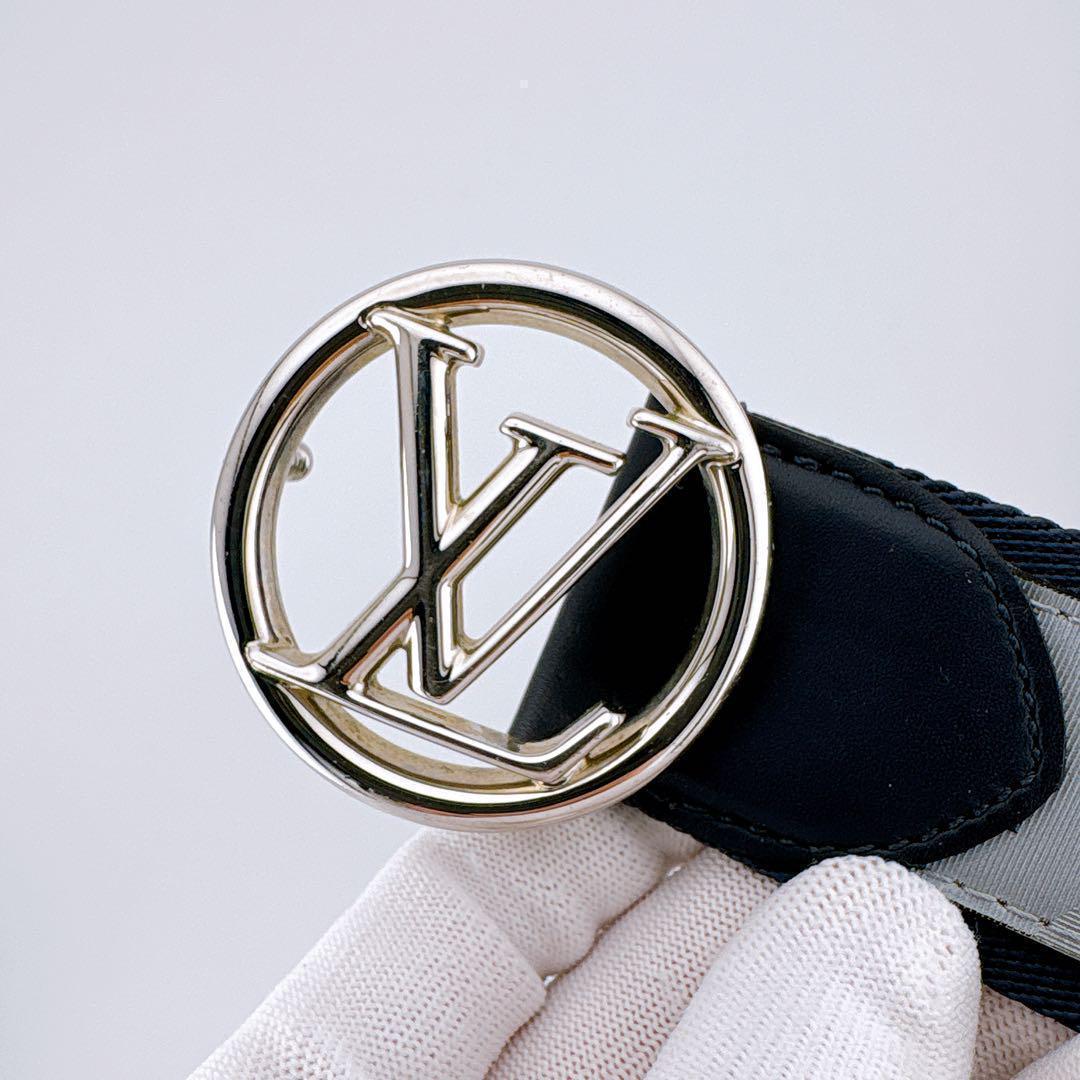 【美品】ルイヴィトン ベルト サンチュール LV サークル 40MM M0129
