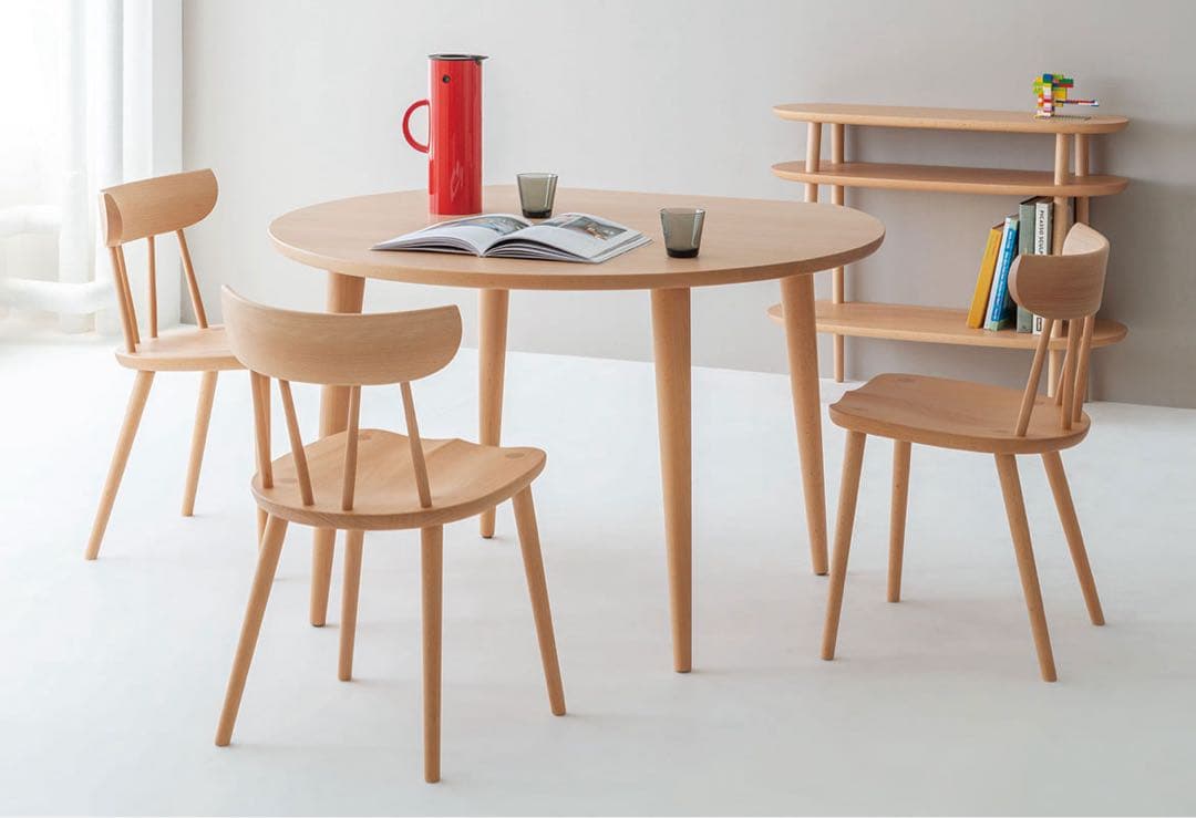 HIDA 飛騨産業 YURURI ダイニングテーブル　変形 ラウンドテーブル