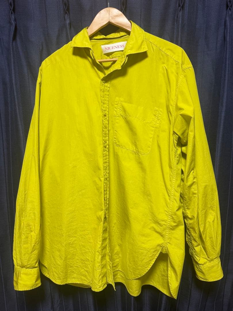 NICENESS ライムイエロー 長袖シャツ　L dds