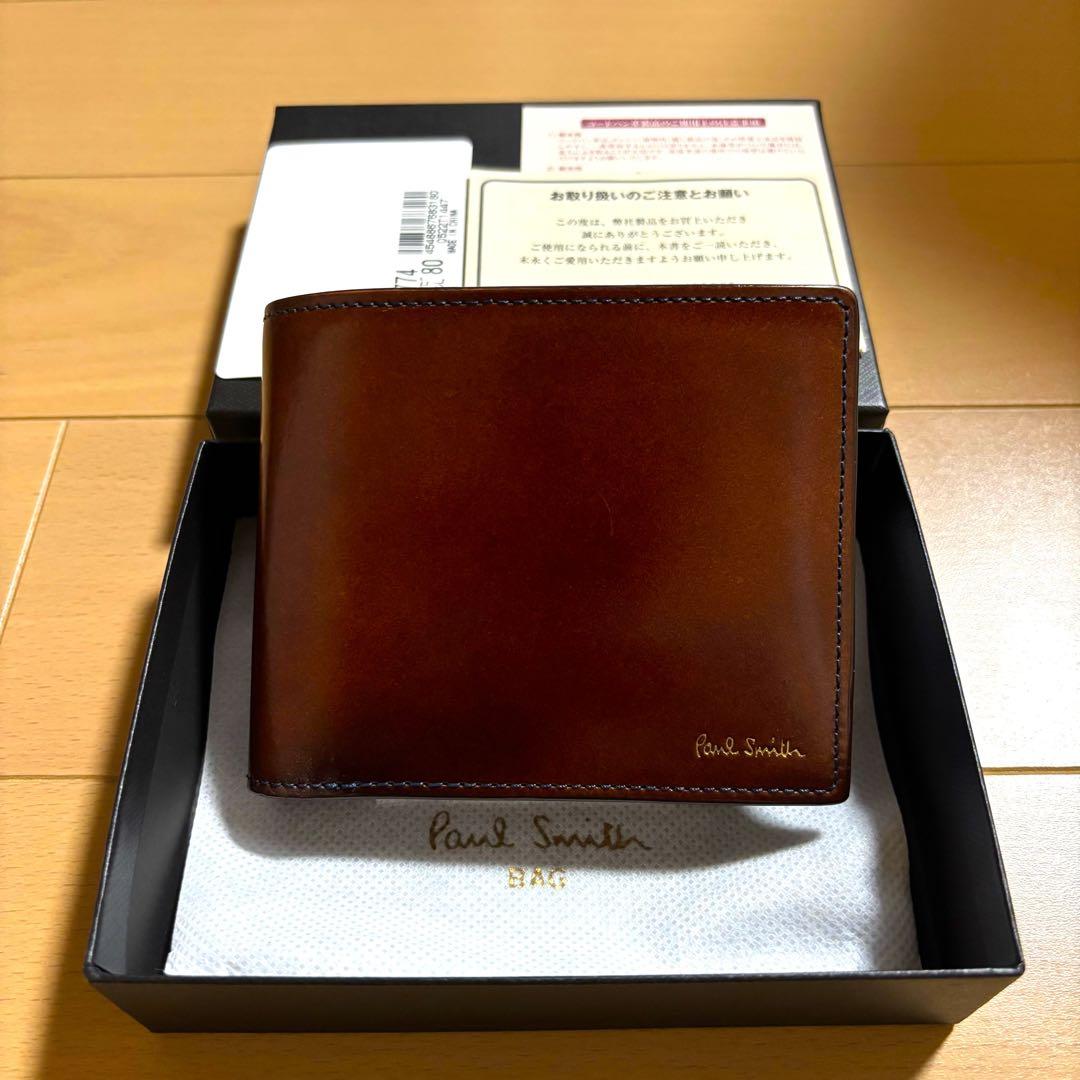 Paul Smith コードバン　二つ折り財布　最上位モデル　ブラウン　美品