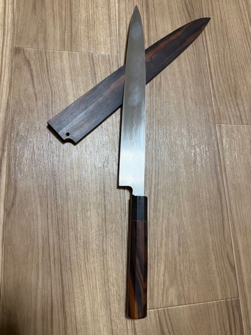 池田辰男　伝統工芸士　池田正行　水本焼　柳刃包丁　本焼き　包丁　尺