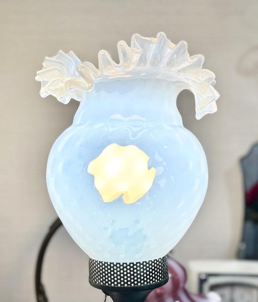 ⑧　希少　ムラーノガラス　ランプシェード　美しい繊細な光