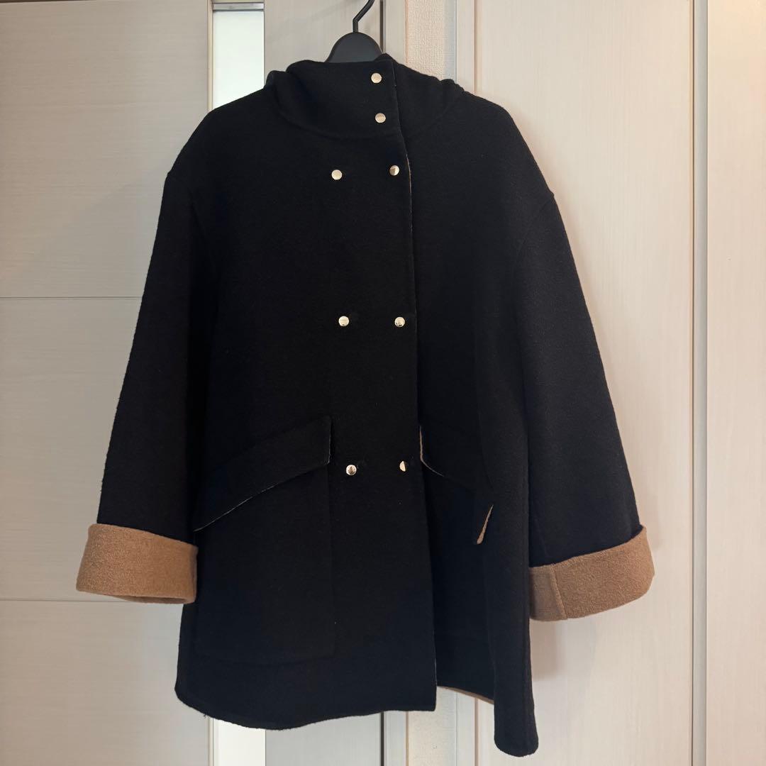 一部追加予約＞ SHIPS any： リバーフーデッドAラインミドルコート