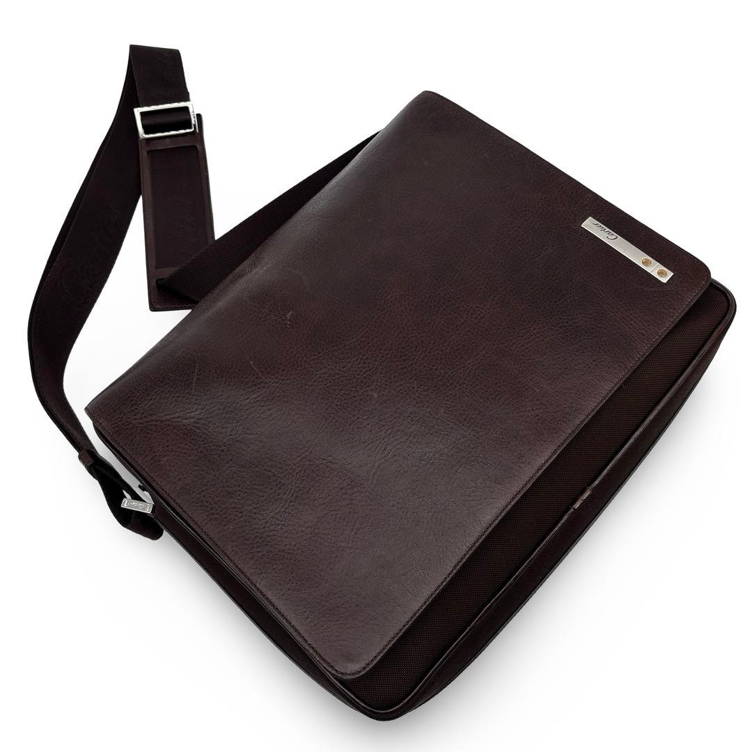 極美品】Cartier カルティエ サントス メッセンジャー ショルダー　レザー