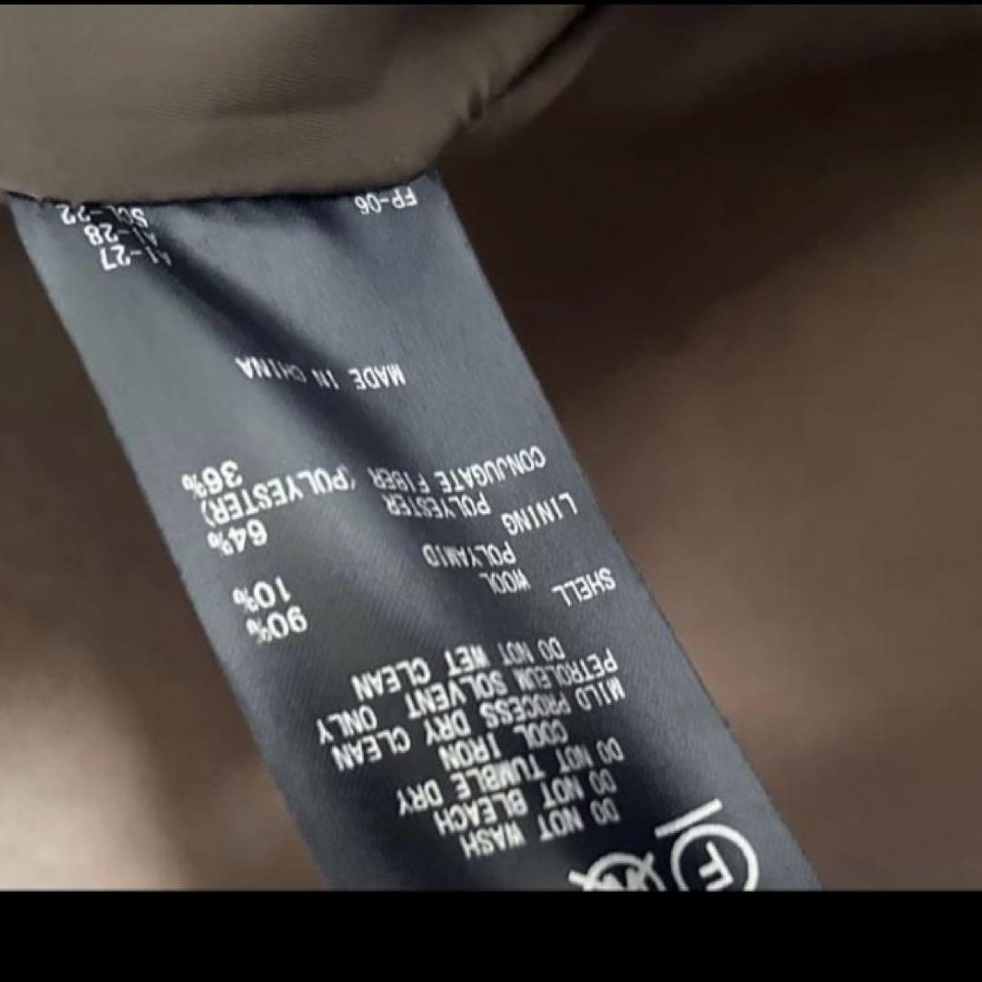 最終✨シップス24AW シャルム ビーバー ノーカラー ロング コート　ブラウン