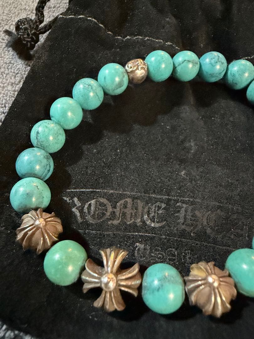 確実本物　クロムハーツ　ビーズブレスレット8mm