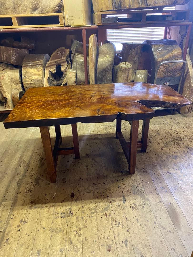 樟の木　天板　テーブル板　棚板　木材　DIY　天然木　一枚板　014