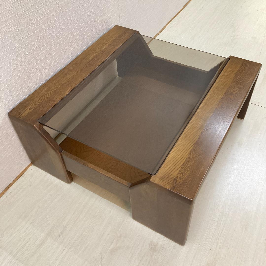 【カリモク】ガラステーブル　センターテーブル　ローテーブル　リビングテーブル