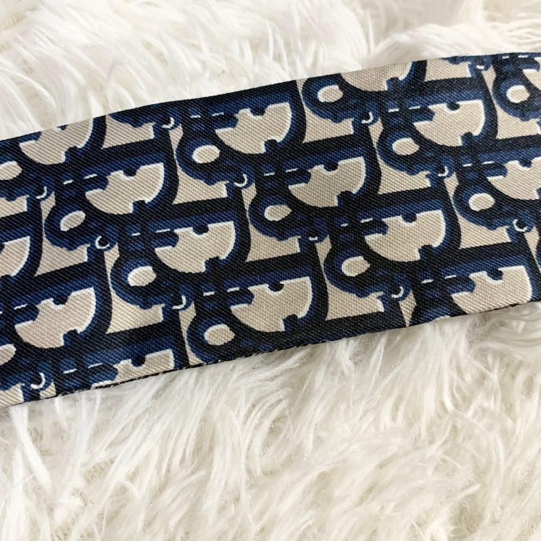 クリスチャンディオール　トロッター　ミッツァ　リボンスカーフ　オブリーク　シルク