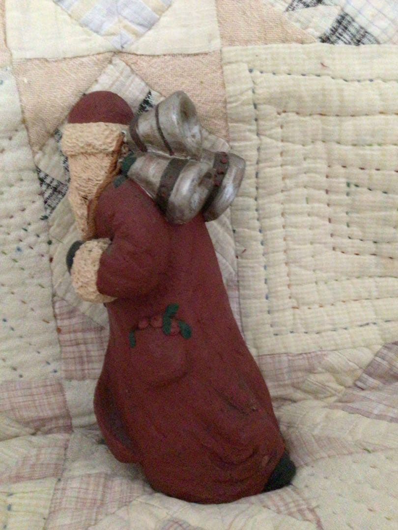 ヴィンテージ　クリスマスサンタクロース陶器置物 約25cm