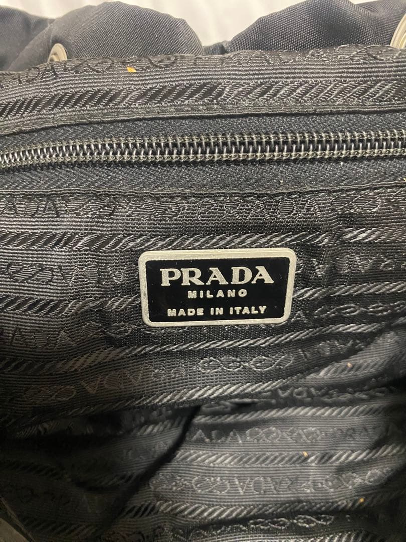 アルビ　PRADA ブラック ナイロンリュック バックパック 三角ロゴ