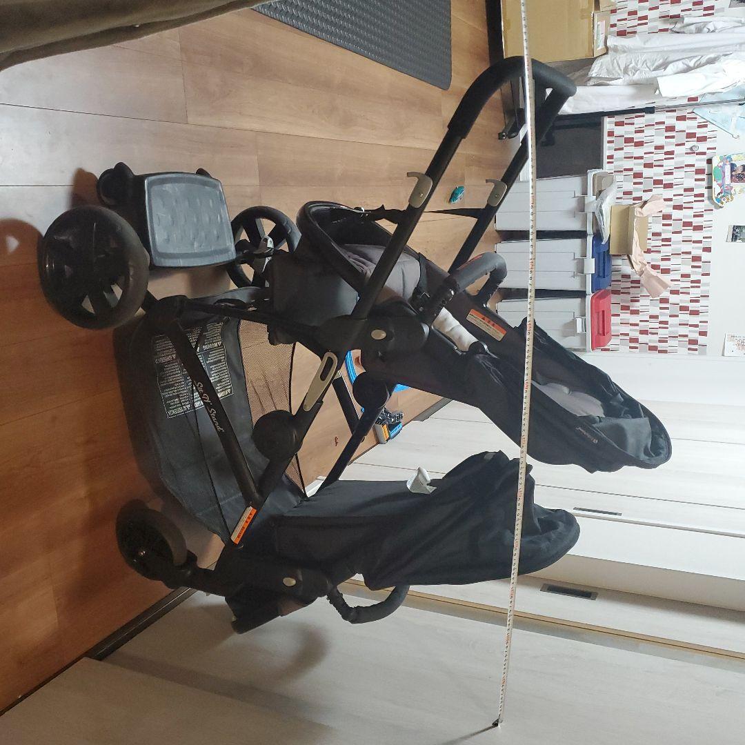 2人用ベビーカー ブラック