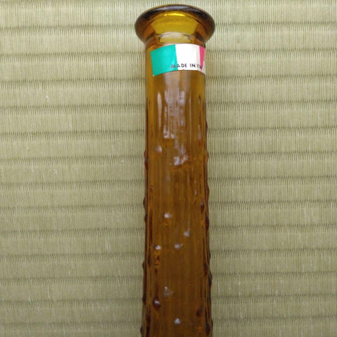 ヴィンテージアンバーガラスボトル エンポリ ジーニーボトル