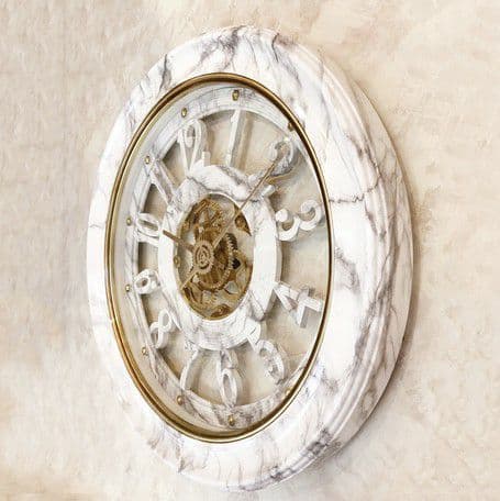 要問い合せ♥️海外ホテル空間♥️大理石風　高級感　時計　掛時計　白　ギフト