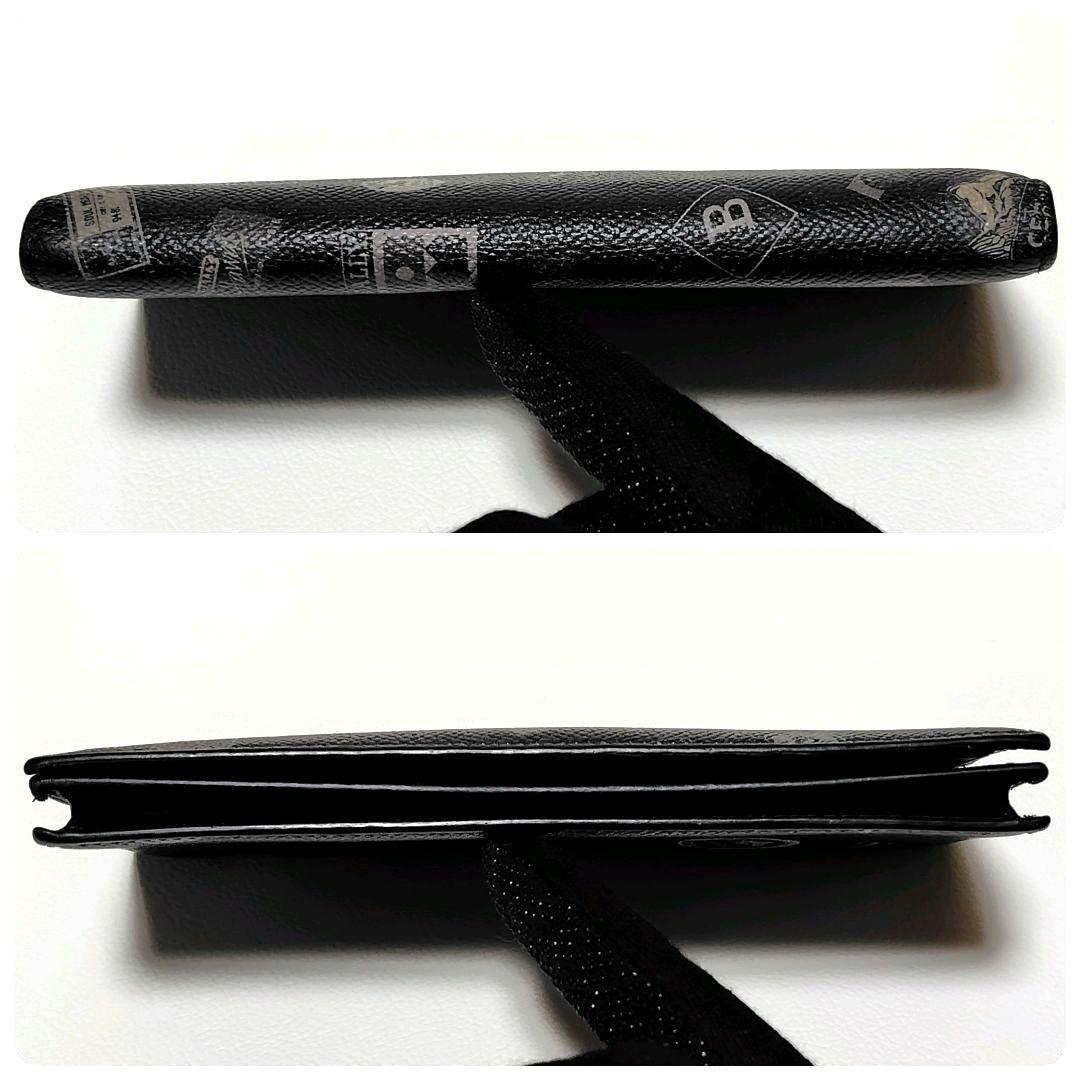 希少✨　BALLY　長財布　黒　レザー　総柄　ロゴ　トレインスポッティング