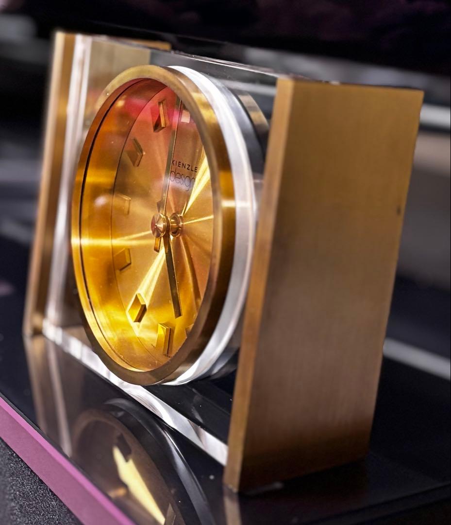 Kienzle ゴールド 置時計 モダンデザイン